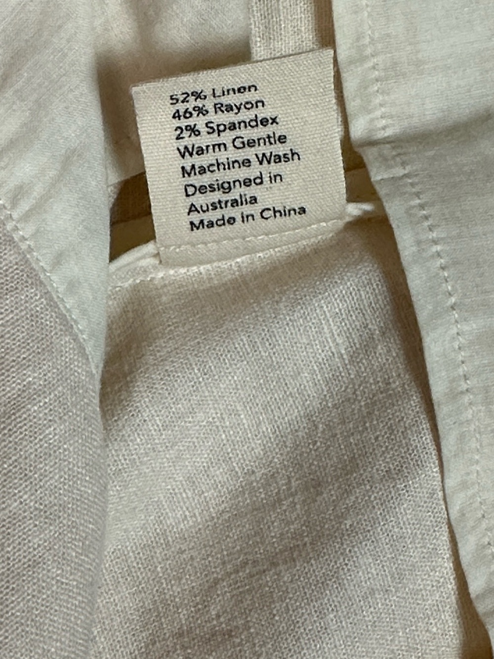 St. Agni Cream Linen Wide Leg Pleated Pants M - Picture 8 of 10